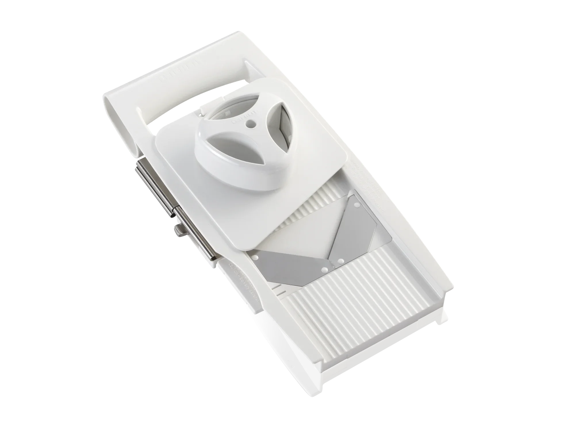 Universele rasp 4+1: Hoogwaardige, witte universele rasp met ergonomische handgreep en meerdere raspoppervlakken. Ideaal voor het raspen van groenten en kaas in de keuken.