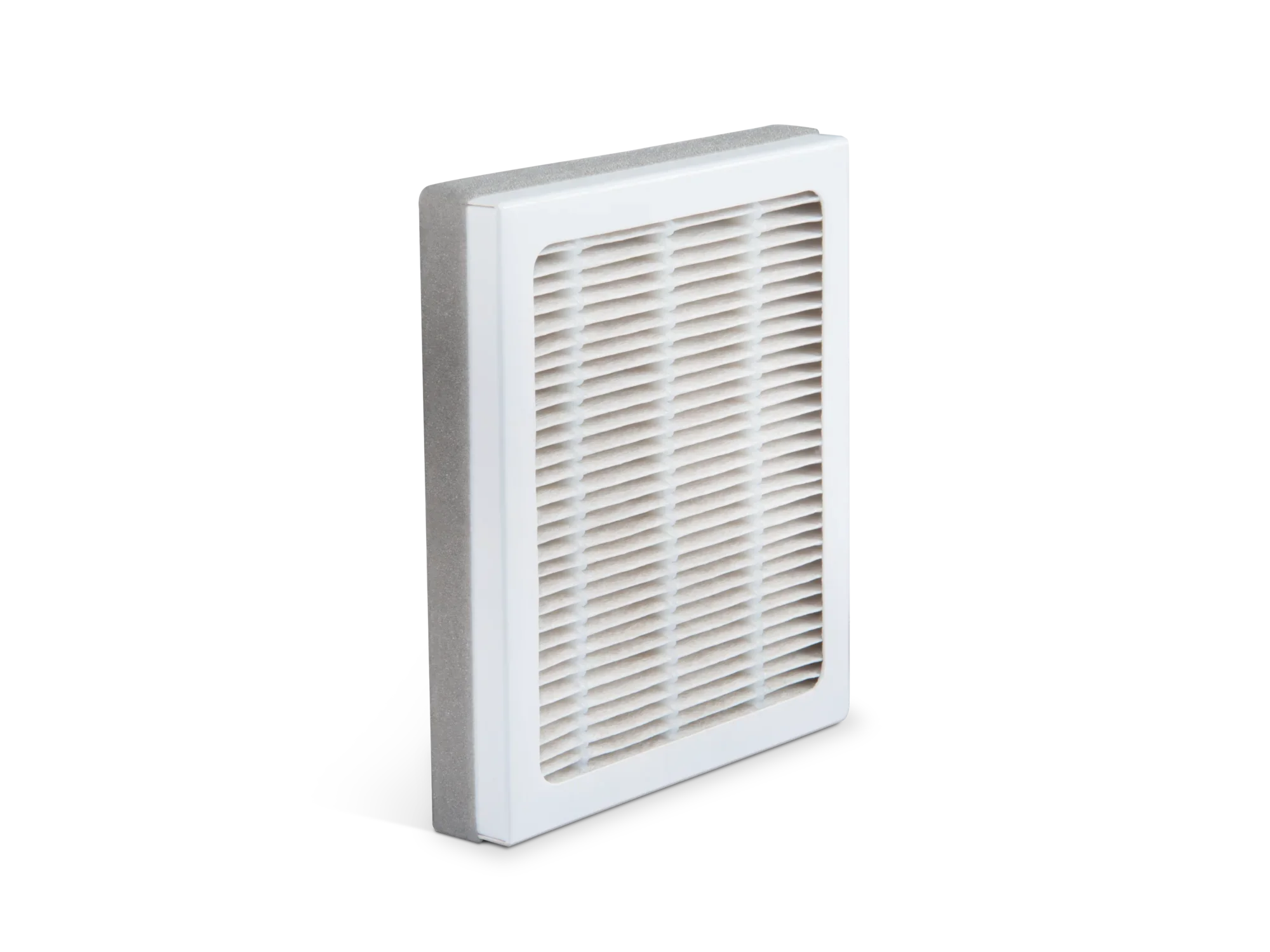 Wymienny filtr do Airfresh Wash 500. Prostokątny filtr jest biały i ma żebrowaną powierzchnię, idealną do poprawy jakości powietrza w pomieszczeniach.