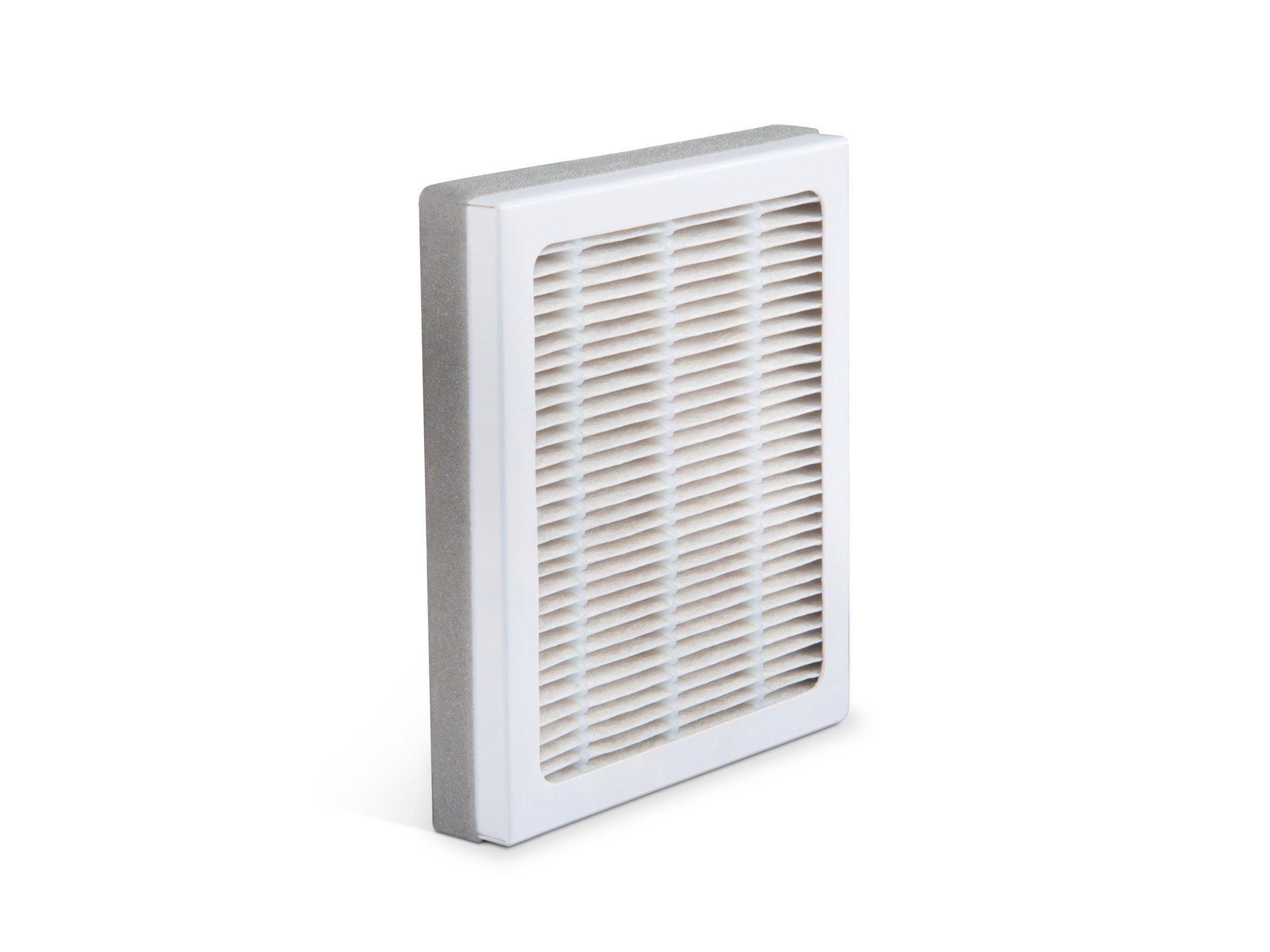 Replacement filter for the Airfresh Wash 500. The rectangular filter is white and has a ribbed surface, ideal for improving indoor air quality.