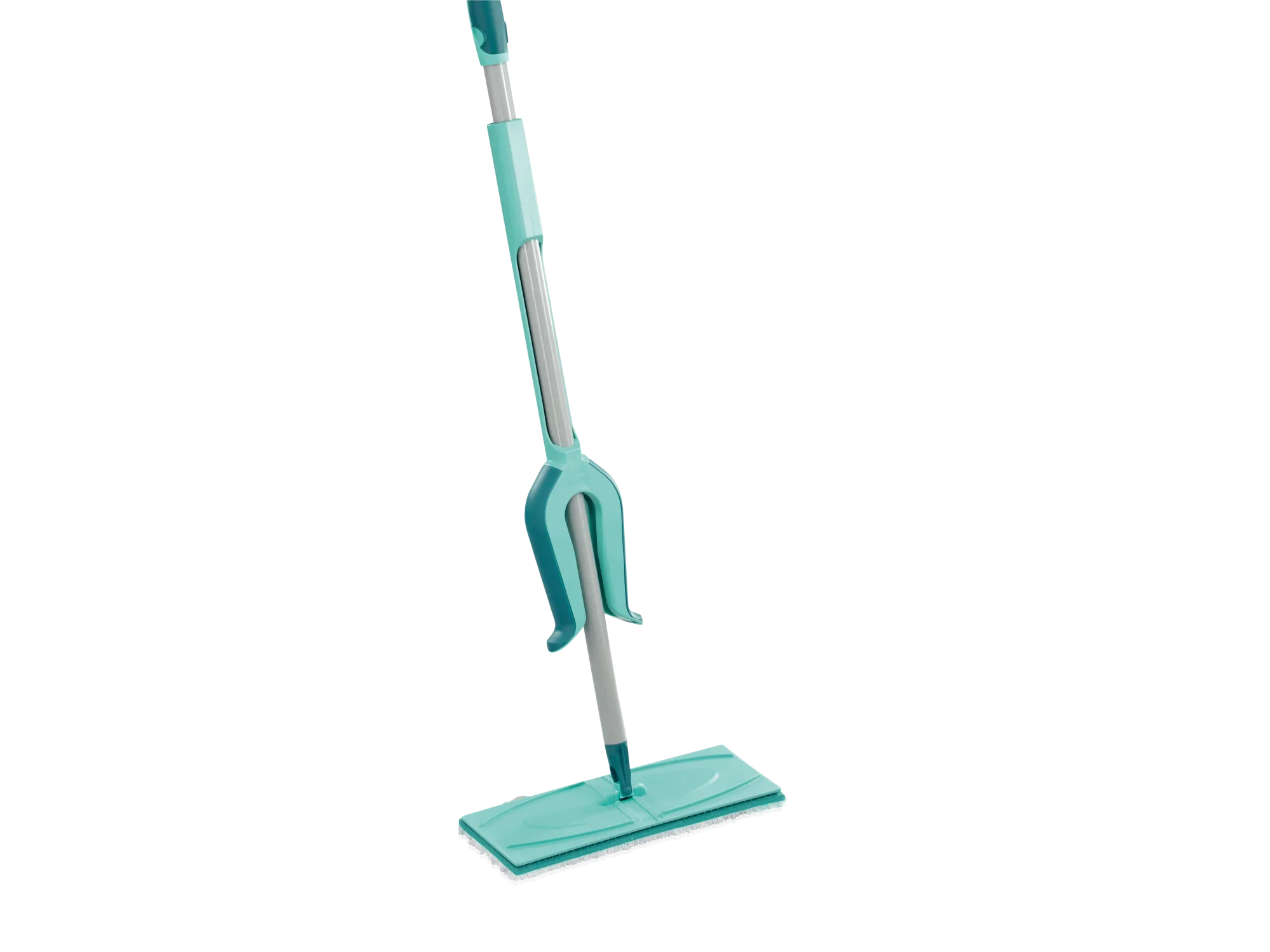 Bodenwischer Picobello M micro duo mit Teleskopstiel in türkis. Der Wischer hat ein modernes Design und eignet sich ideal für die gründliche Reinigung von Böden.