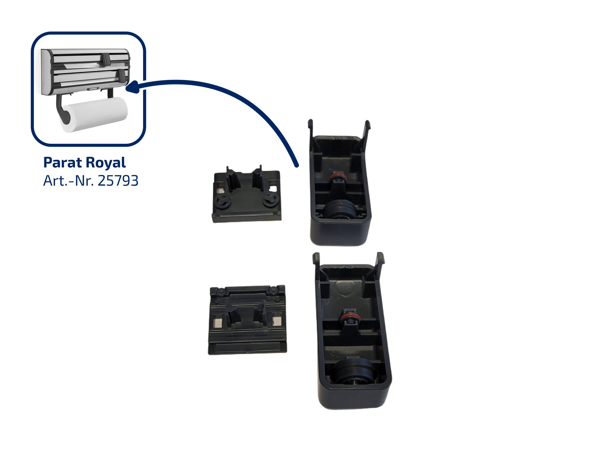 Schneidschieberset Wandrollenhalter Parat Royal II