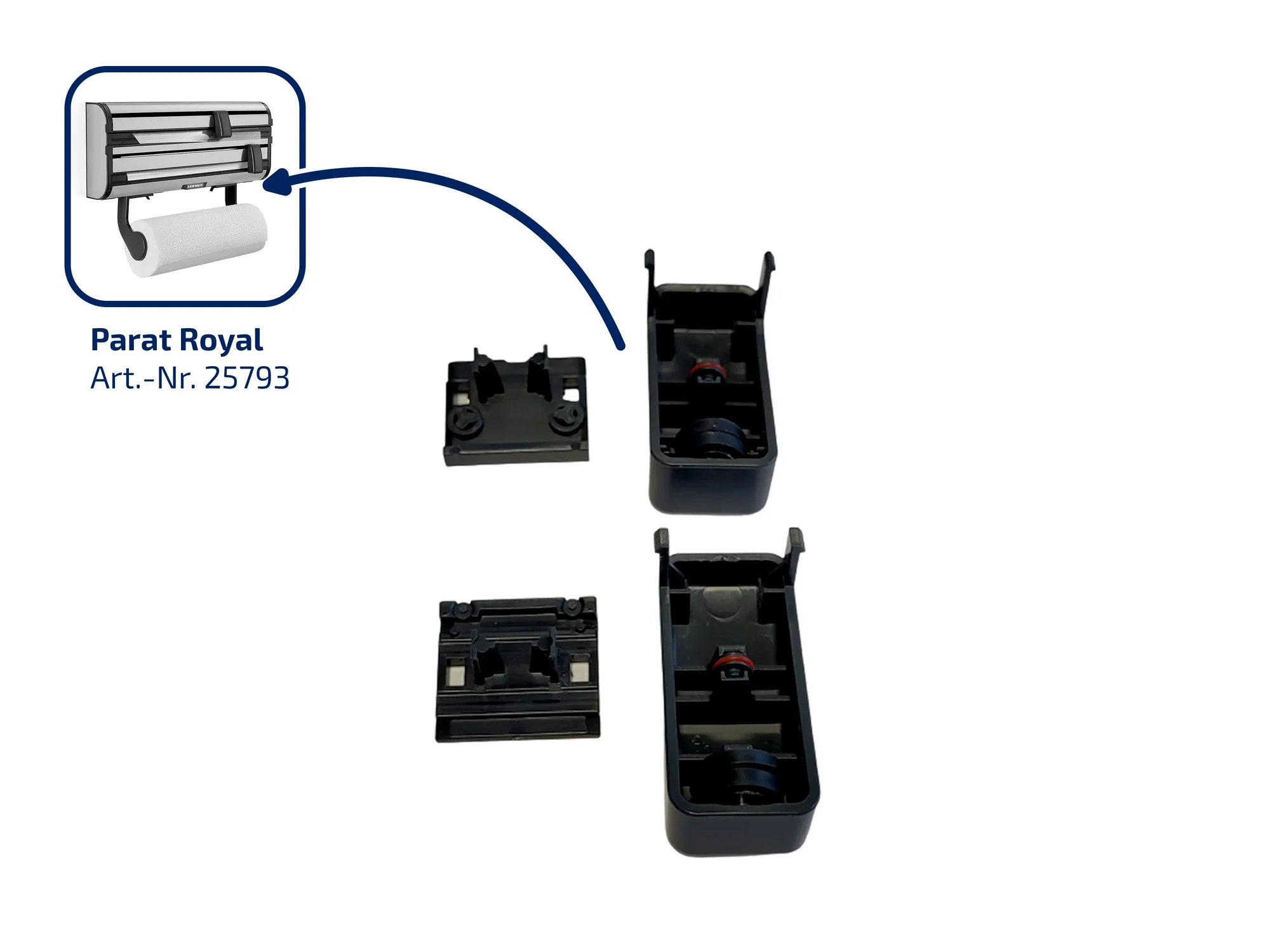 Schneidschieberset Wandrollenhalter Parat Royal II