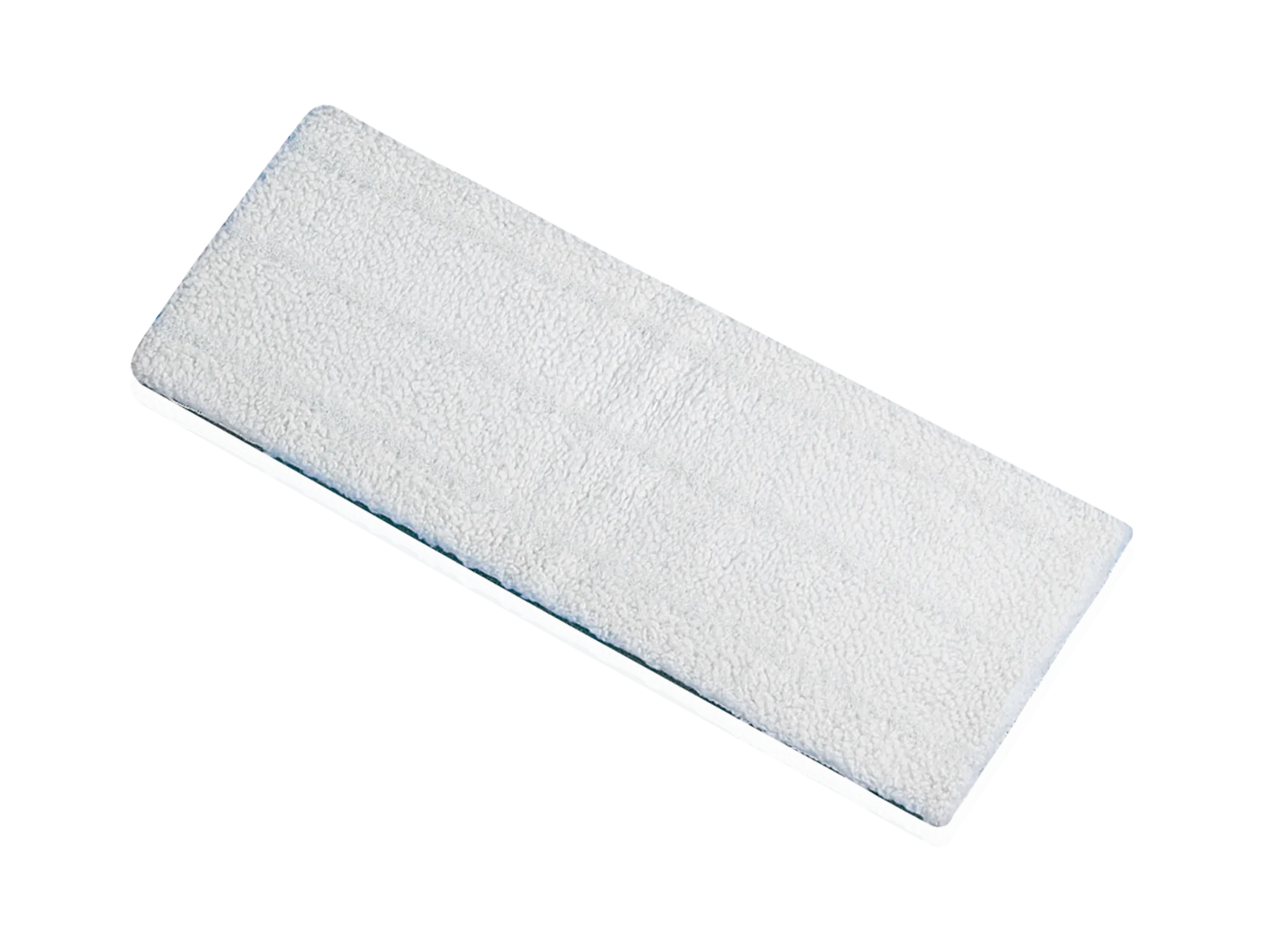 Picobello M extra soft mop pad in a rectangular shape. The white pad is particularly soft and ideal for sensitive floors. Perfect for thorough and gentle cleaning.