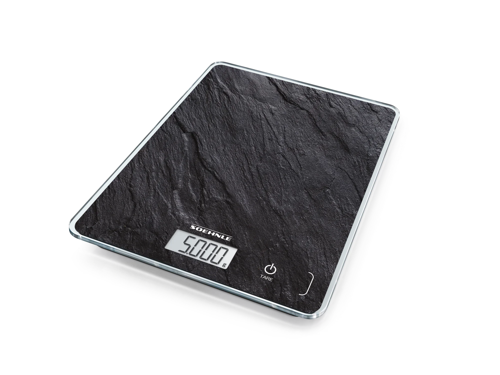 Cyfrowa waga kuchenna Page Compact 300 SLATE o eleganckim wyglądzie łupka. Precyzyjny wyświetlacz do 5 kg, idealny do dokładnych pomiarów w kuchni. Płaska konstrukcja ułatwiająca przechowywanie.