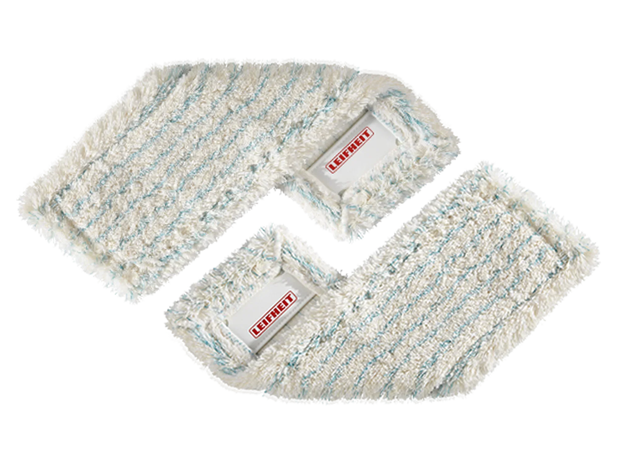 Zestaw 2 nakładek na mopa Profi XL cotton plus. Dwie białe nakładki na mopa z niebieskimi paskami, idealne do dokładnego czyszczenia. Doskonałe do dużych powierzchni i trwałe.