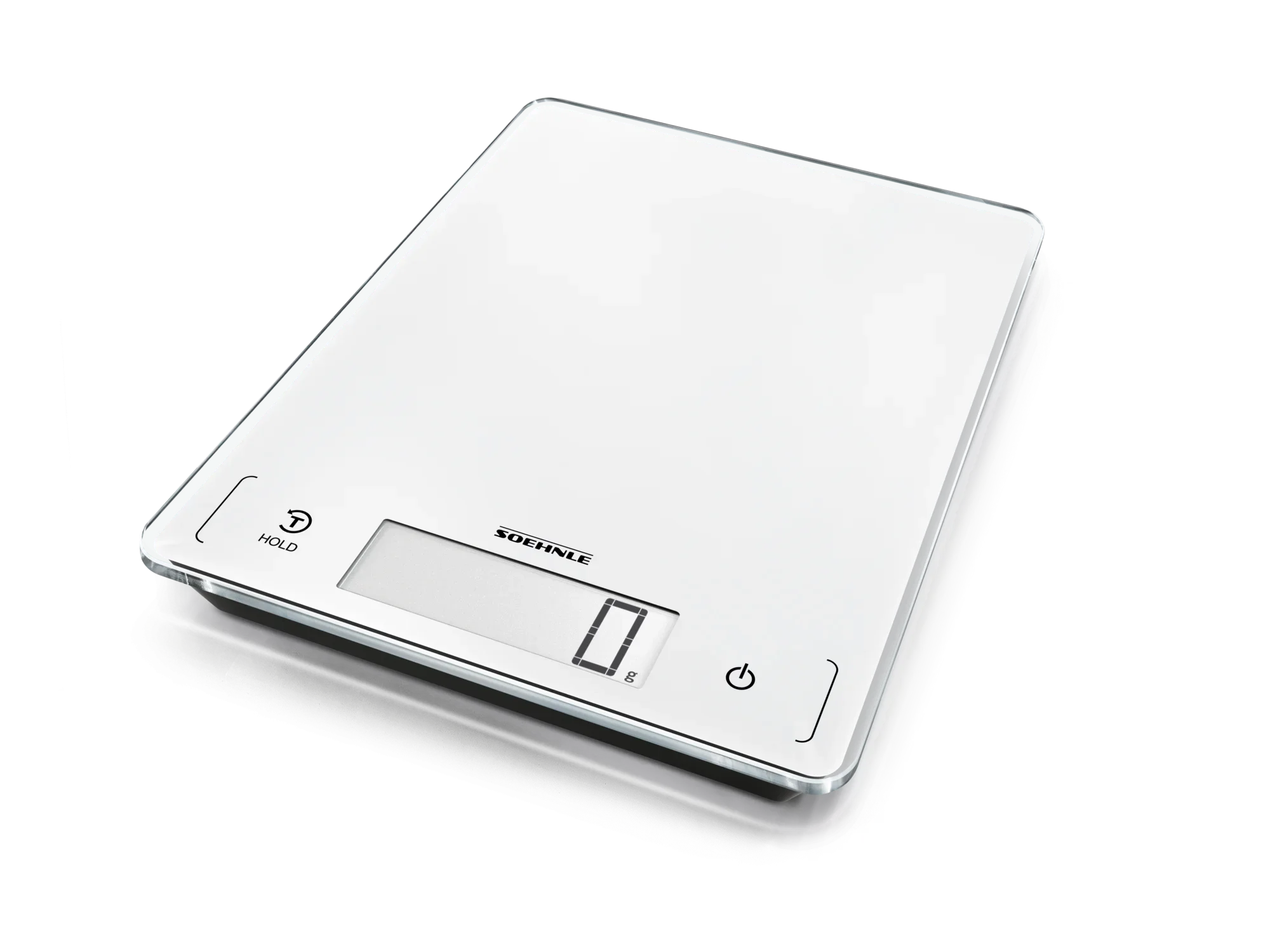 Cyfrowa waga kuchenna o nowoczesnym wzornictwie z dużym, czytelnym wyświetlaczem. Idealna do precyzyjnego ważenia składników w kuchni. Płaski, zajmujący niewiele miejsca model.