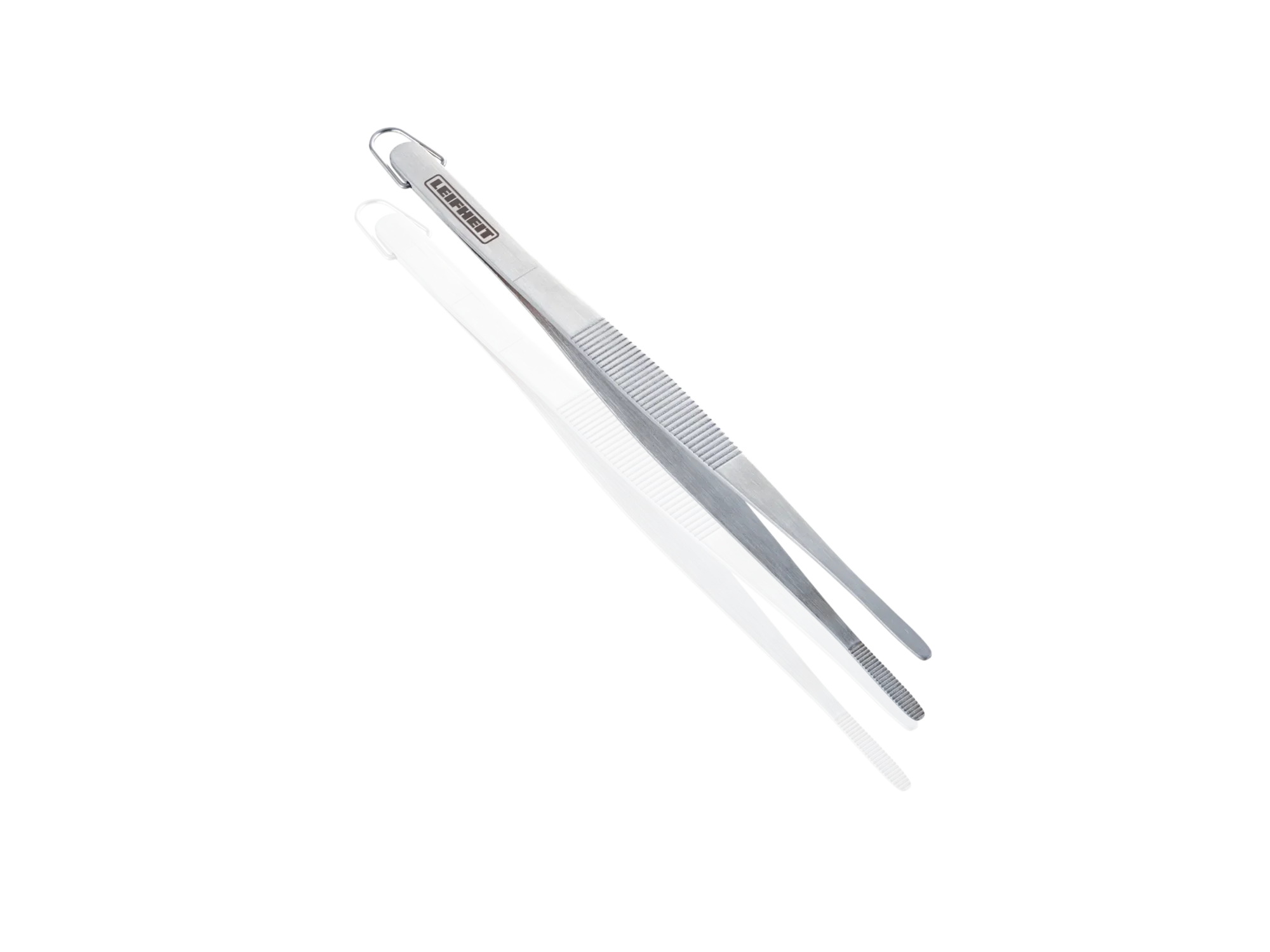 Een 20 cm lange roestvrijstalen keukenpincet, ideaal om voedsel precies vast te pakken en om te draaien tijdens het koken. Ergonomisch ontwerp voor comfortabel hanteren.