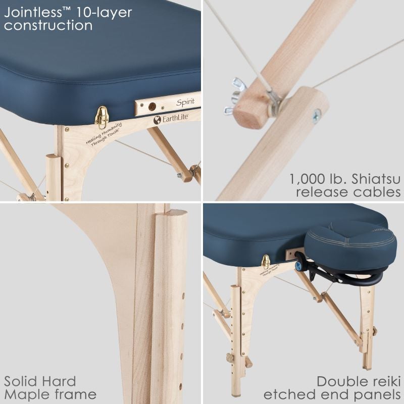 Earthlite NEW SPIRIT PRO Holzmassageliege klappbar | Reiki | 360 kg