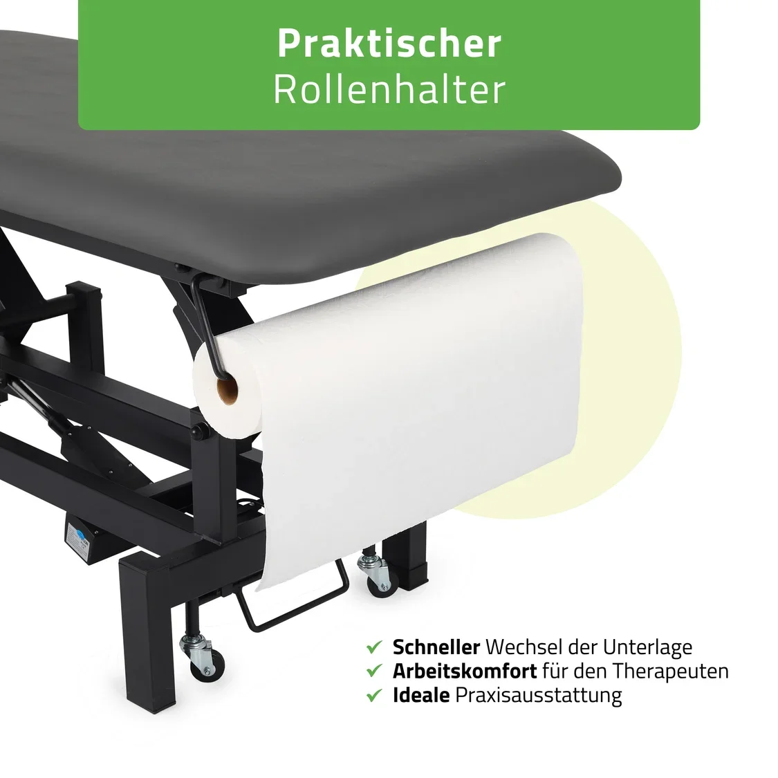 Elektrische Therapieliege FORTIS 5 ERGO plus | 5 Segmente | Hand- & Fußsteuerung
