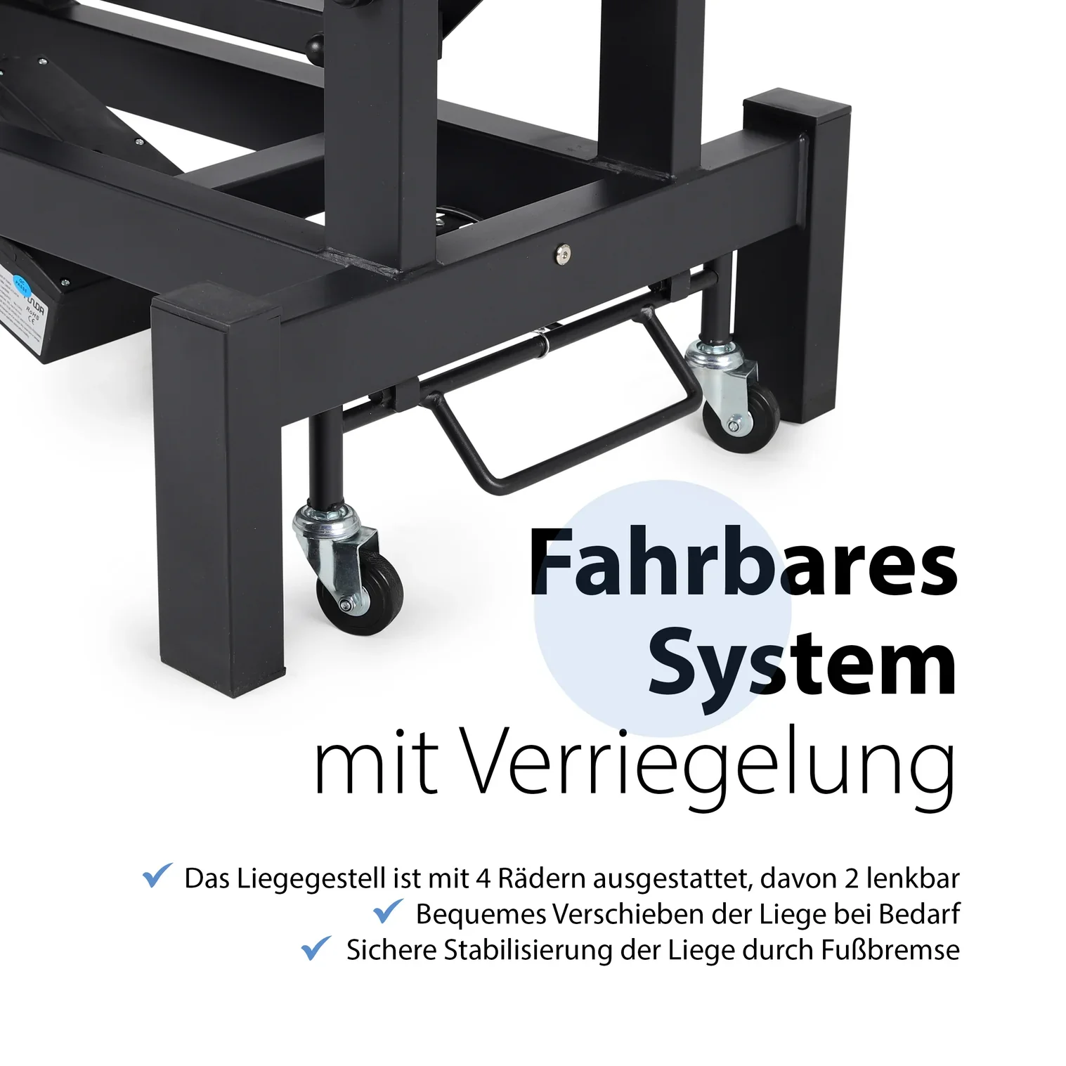 Elektrische Behandlungsliege FORTIS 4 ERGO plus - 4 Zonen - mit Hand- und Fußsteuerung