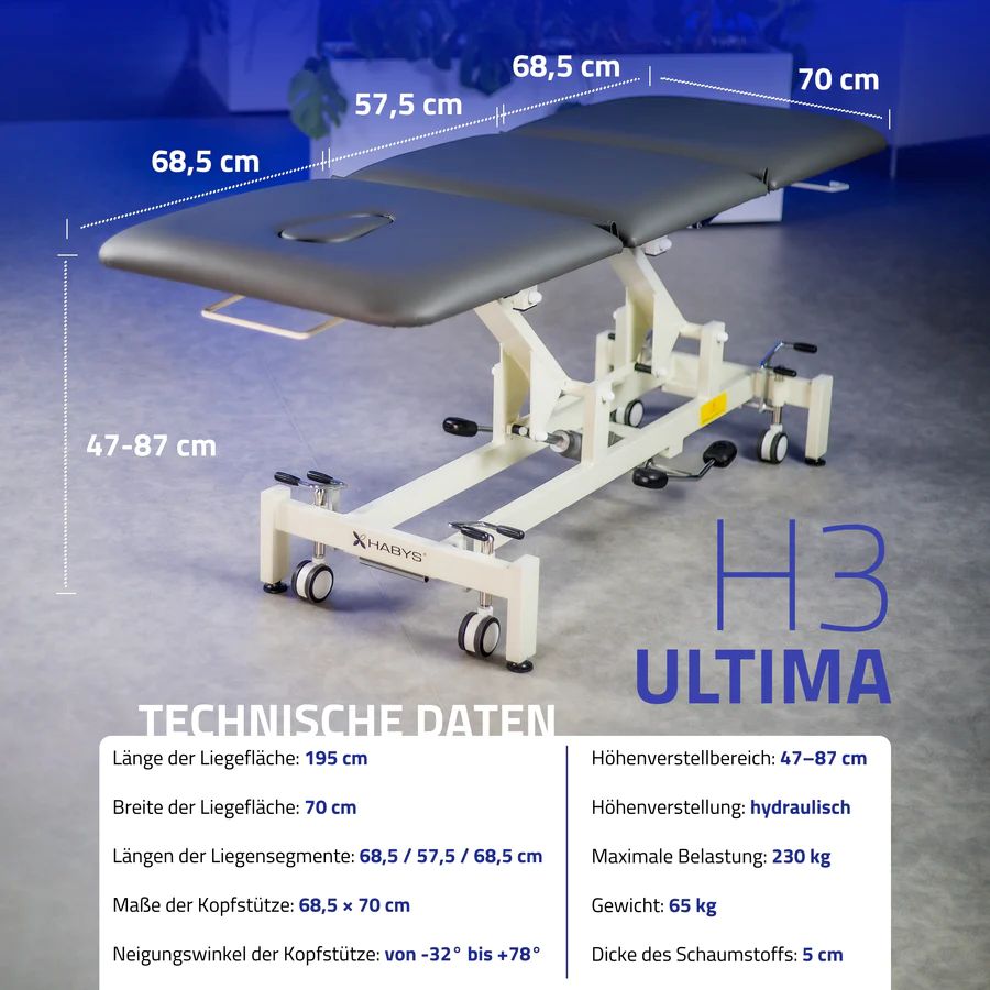 Therapieliege hydraulisch Ultima H3 - 3 Zonen