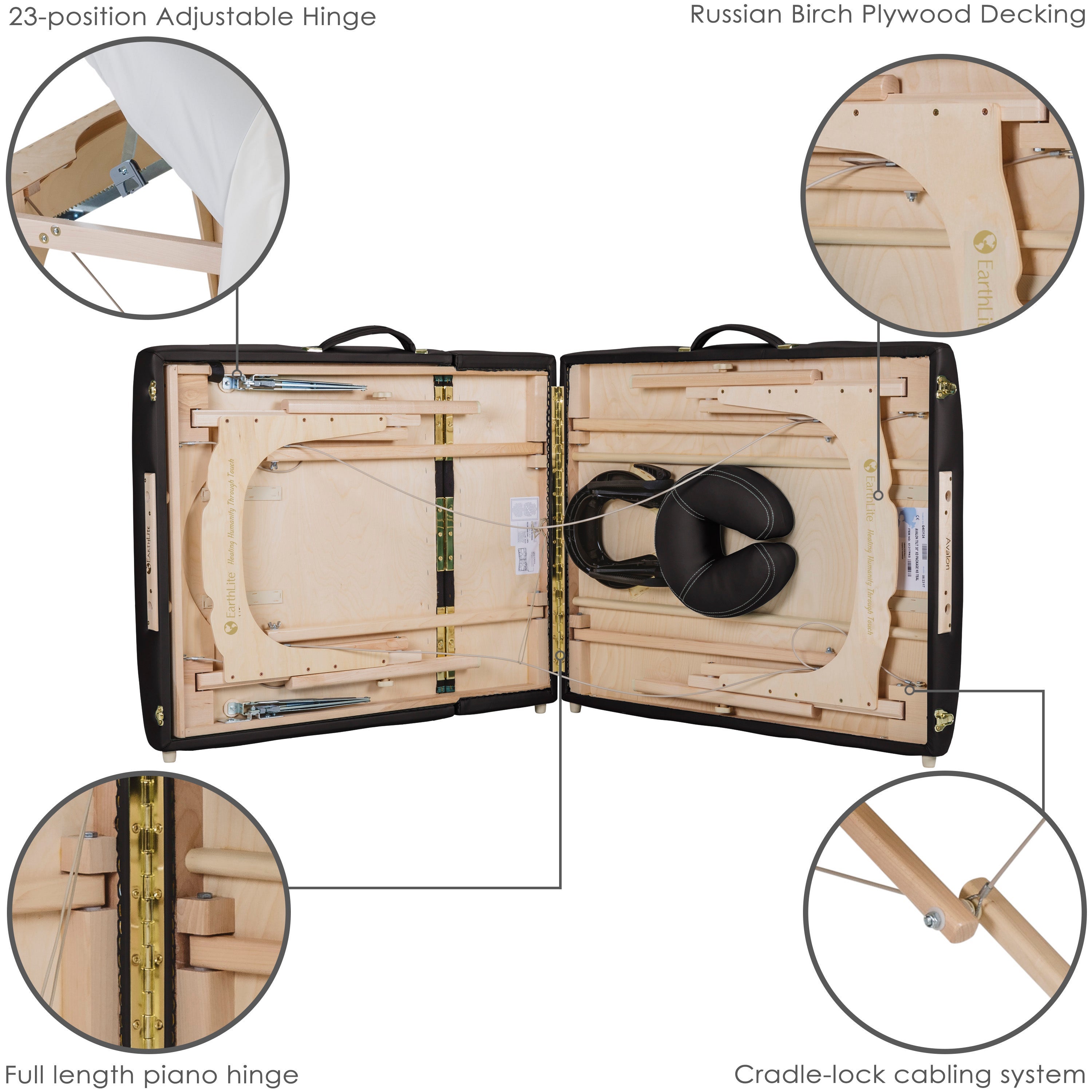 Massageliege klappbar Earthlite AVALON mit Rückenlehne