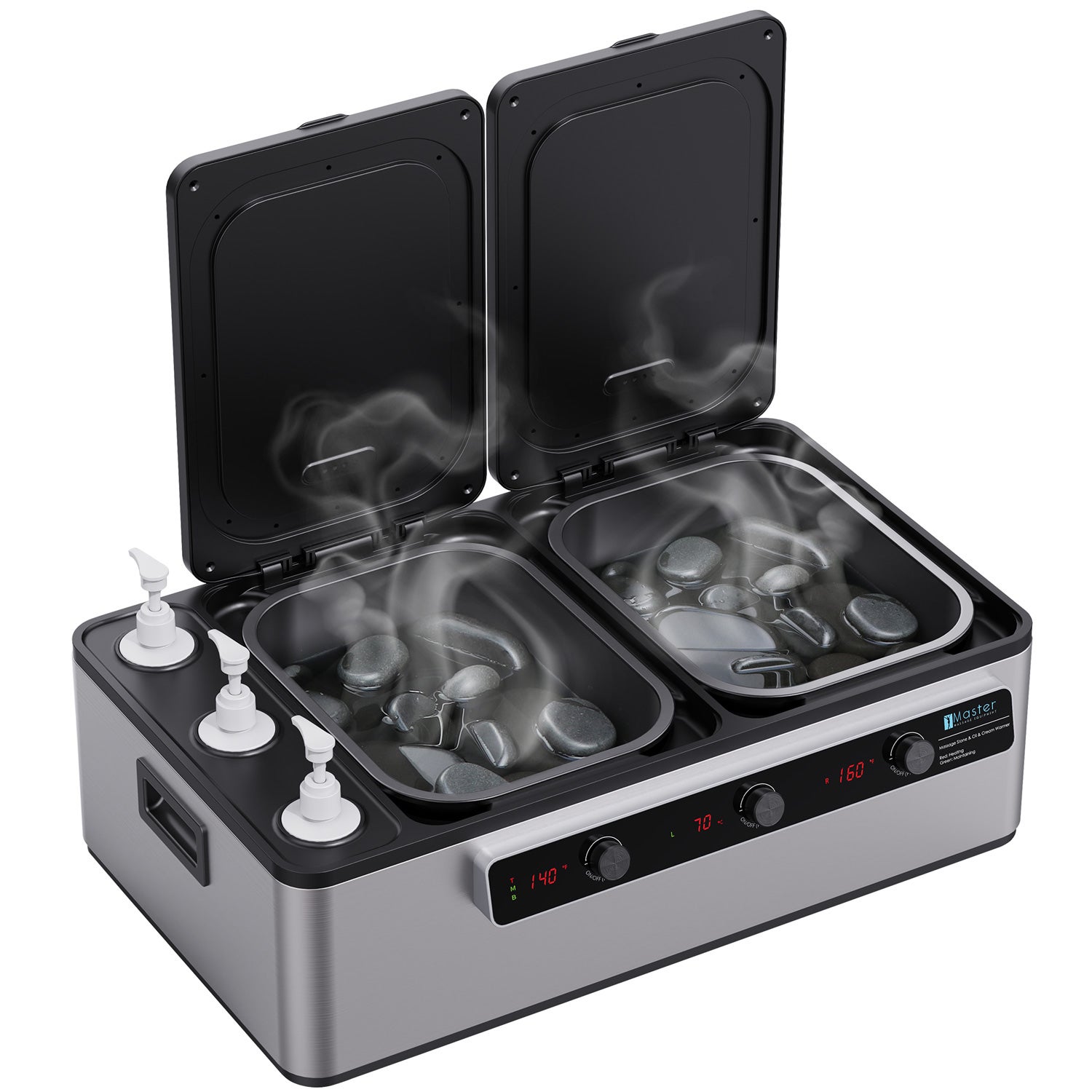 Profi Multistation Hot Stones Wärmegerät und Ölerwärmer (3-fach) - 2 in 1 -