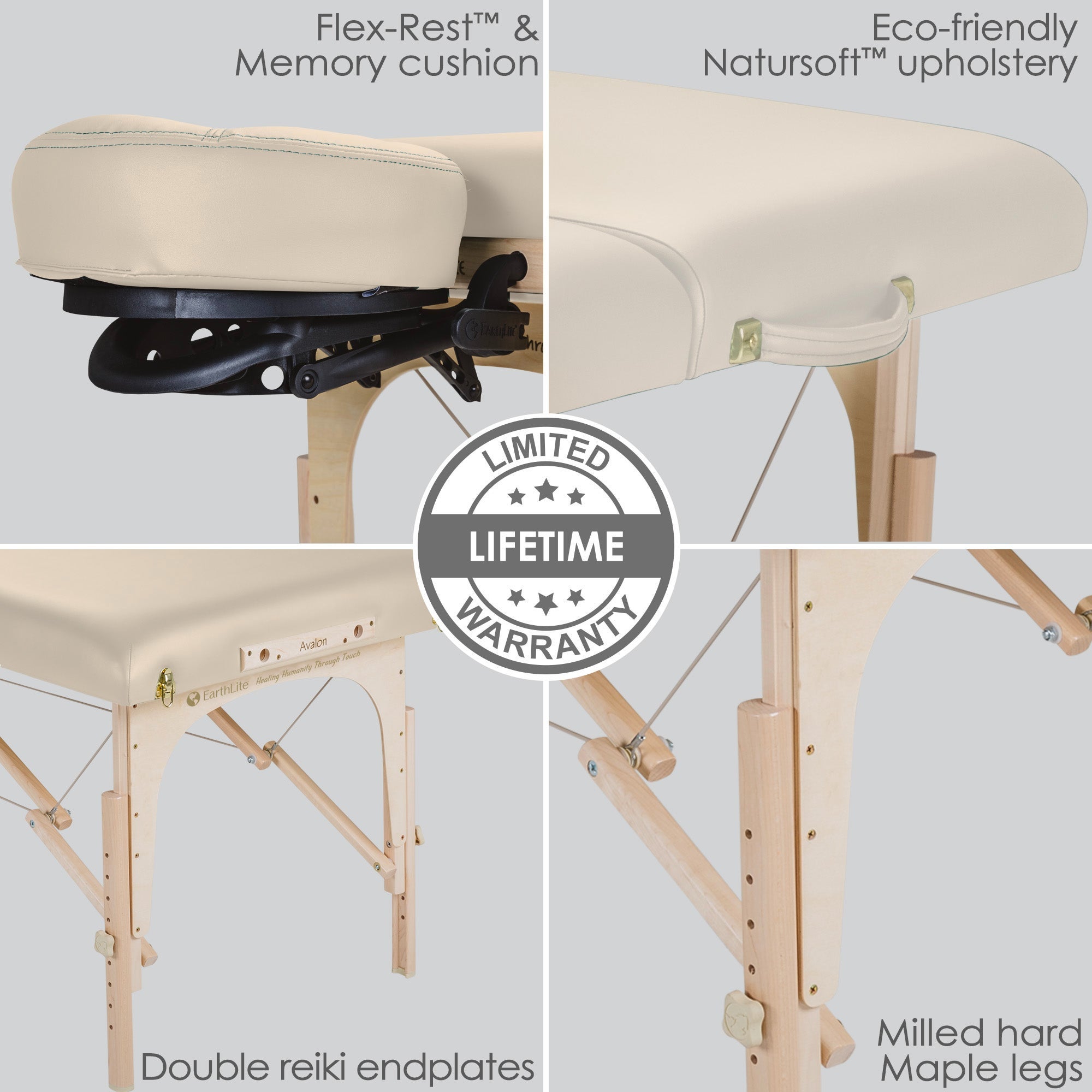 Massageliege klappbar Earthlite AVALON mit Rückenlehne