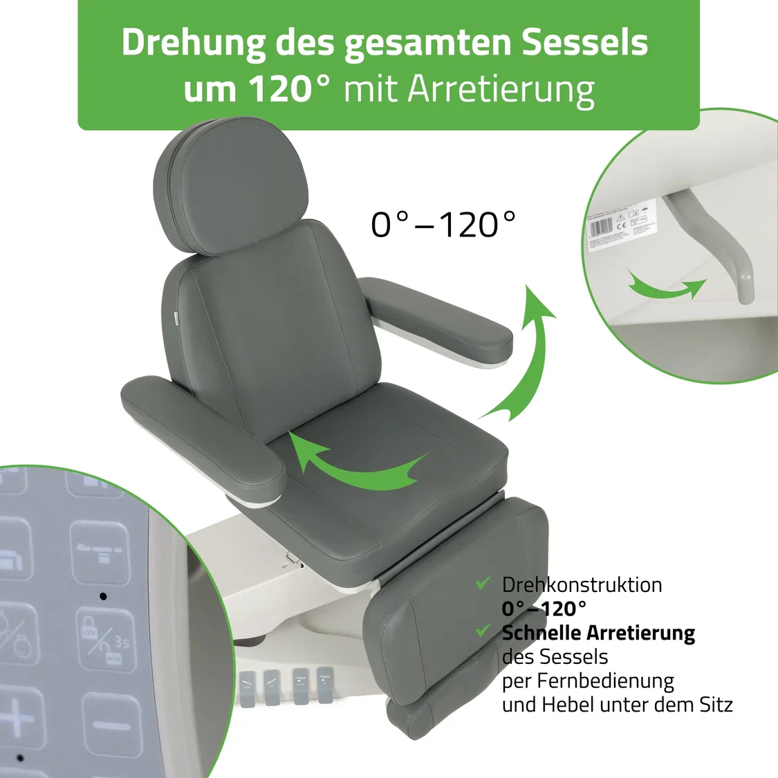 Kosmetikstuhl elektrisch Luxoria PRO5 - Multi - elektrische Kosmetikliege