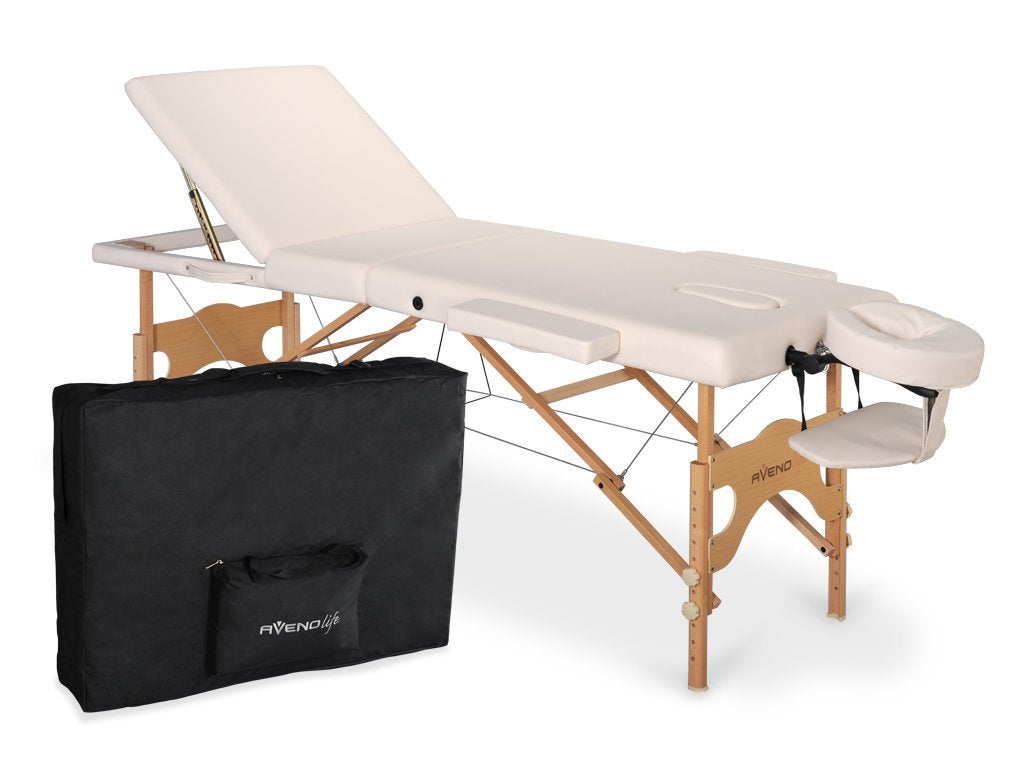 Mobile-Massageliege-klappbar-EDEN Mobile Massageliege EDEN mit Rückenlehne - Komplett-Set