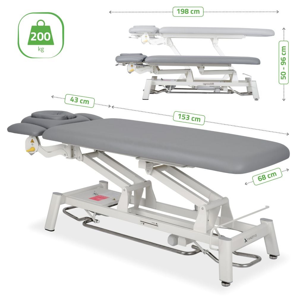 Abmessungen der Therapieliege Proxima ERGO V4 im Detail