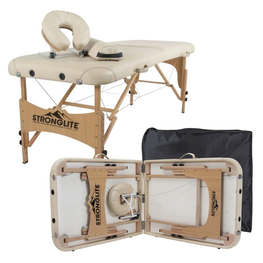 Mobile Massageliege STRONGLITE Olympia KOMPLETT-SET Kissen, Dekoration für Zuhause, Klinge, Rasiermesser, Waffe