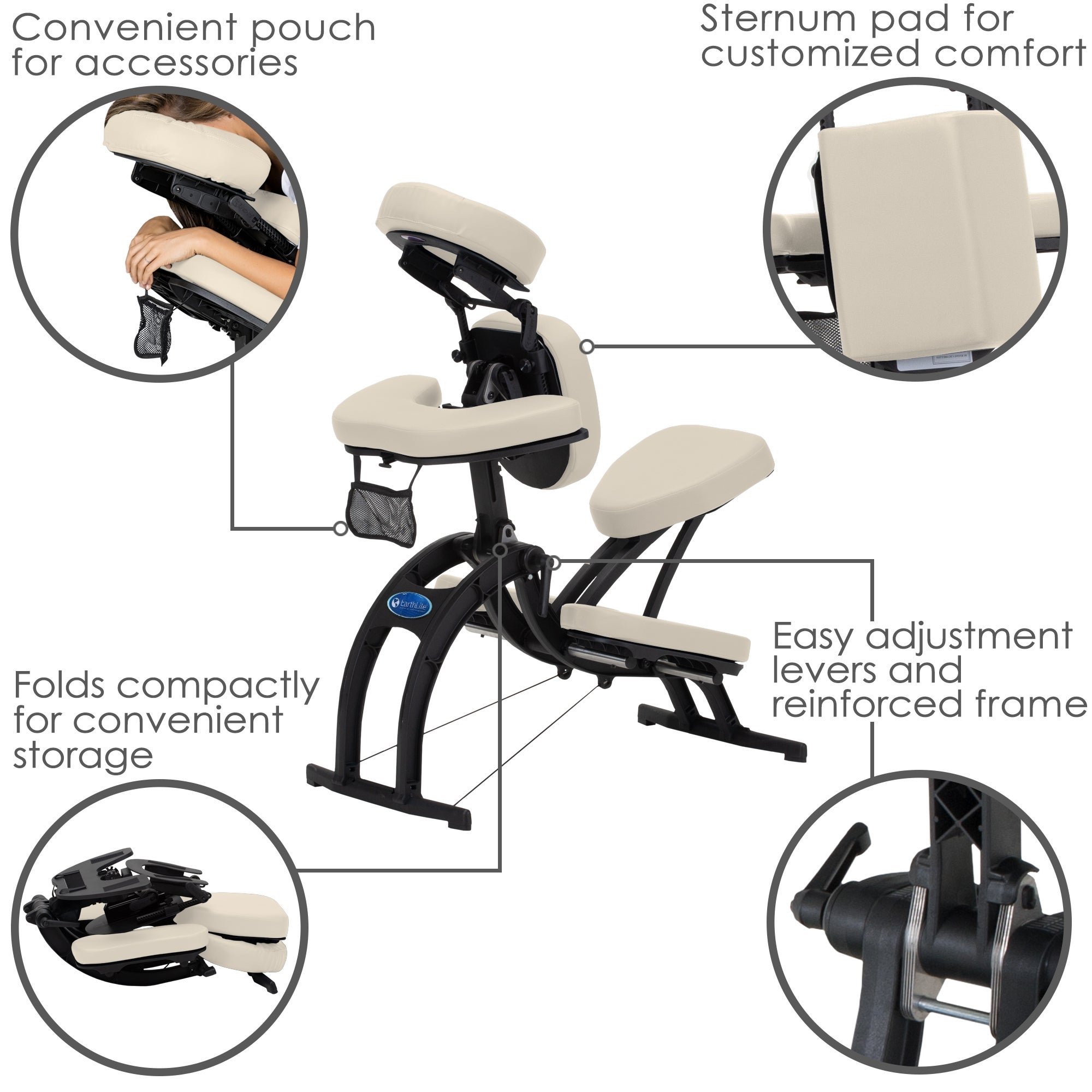 Earthlite Avila II massage chair foldable
