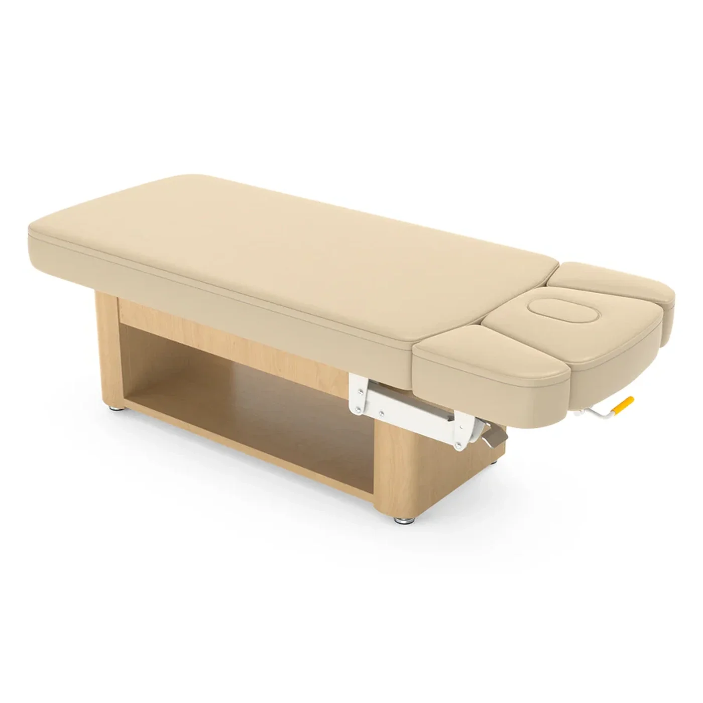 Master Massage Yosemite Electric Spa Bed | 4-Leg Lifting Treatment Couch with Storage Shelf