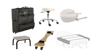 Massage table accessories and therapist supplies