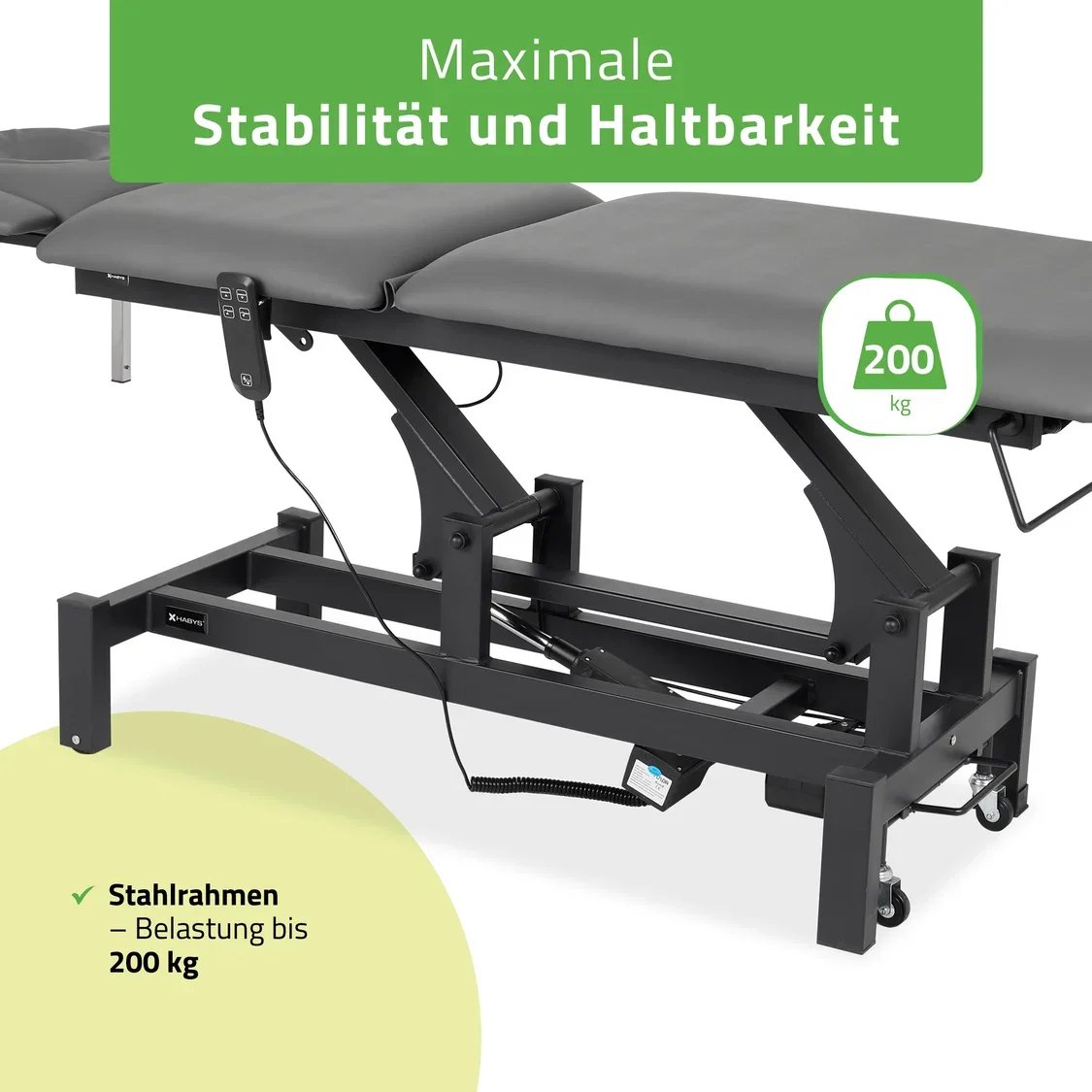 Elektrische Therapieliege FORTIS 5 ERGO plus | 5 Segmente | Hand- & Fußsteuerung