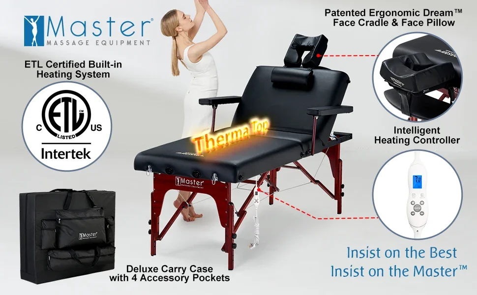 Montclair Salon Therma-Top Heated Massage Table
