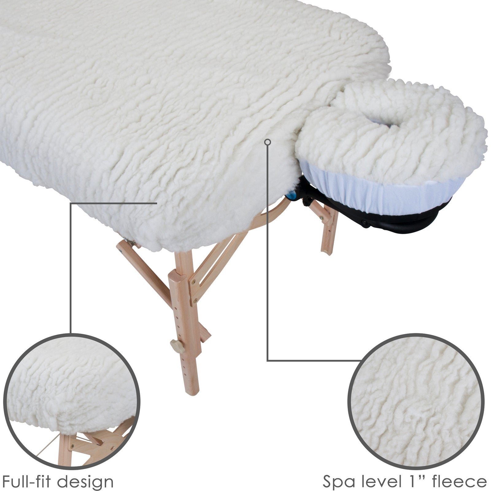 Deluxe-Fleece-Auflage-Earthlite-Details Fleece Liegenbezug im Set | DELUXE von Earthlite
