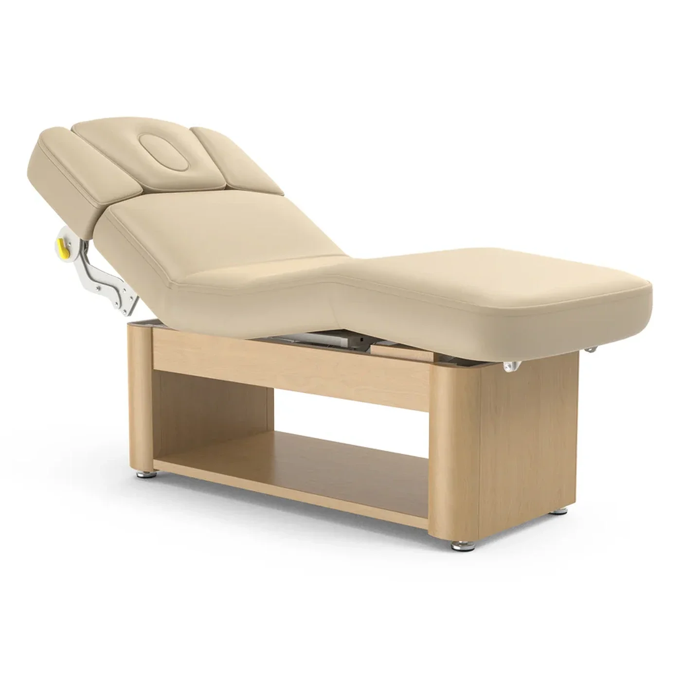 Master Massage Yosemite Electric Spa Bed | 4-Leg Lifting Treatment Couch with Storage Shelf