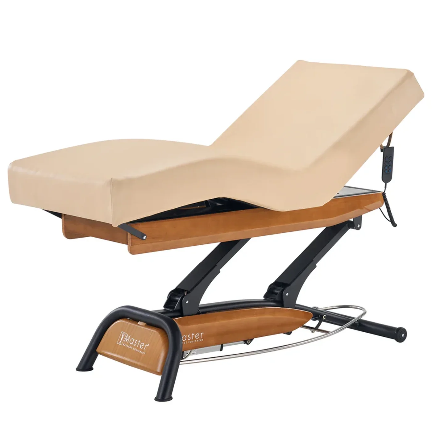 Master Massage Atlas Deluxe Electric Spa Bed | Extra-Wide Salon & Treatment Couch, Cream/Oak