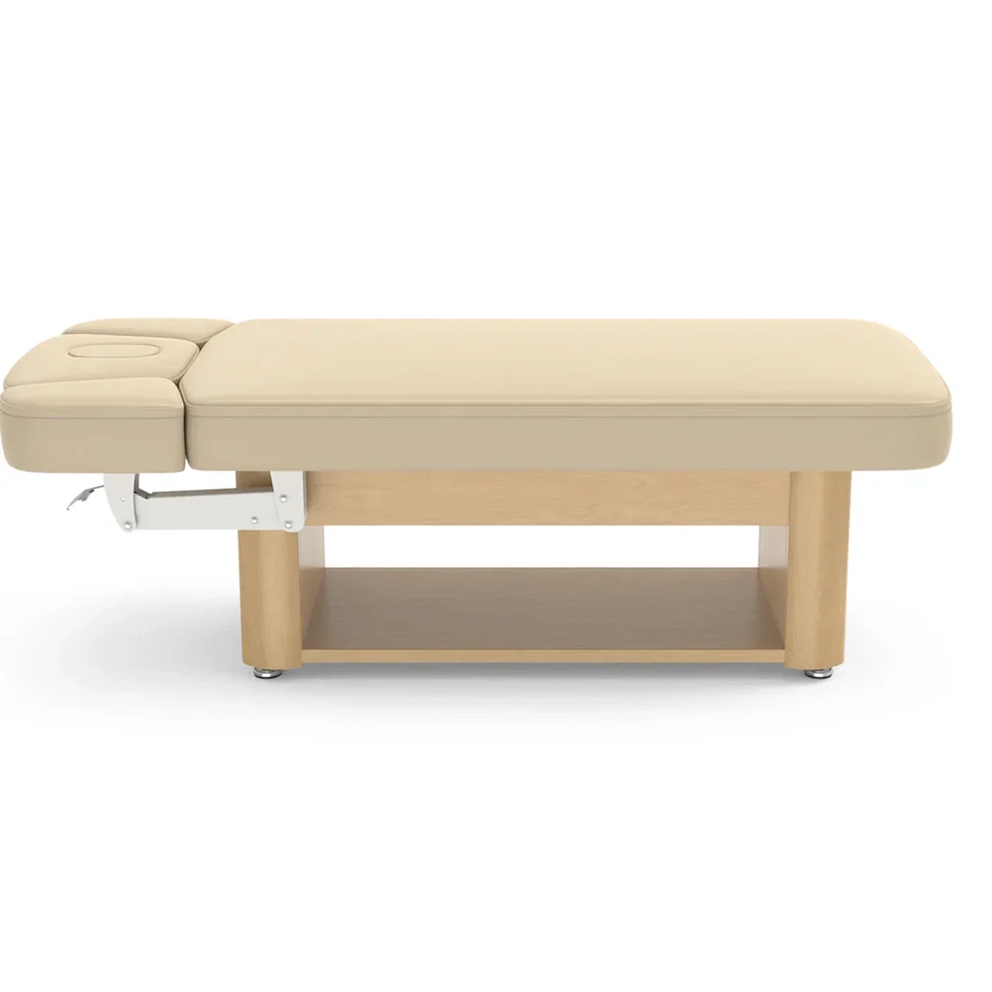Master Massage Yosemite Electric Spa Bed | 4-Leg Lifting Treatment Couch with Storage Shelf