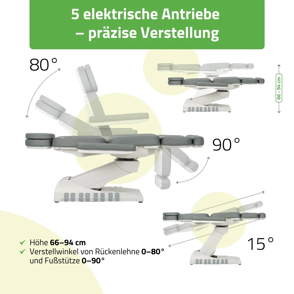 Kosmetikstuhl elektrisch Luxoria PRO5 - Multi - elektrische Kosmetikliege