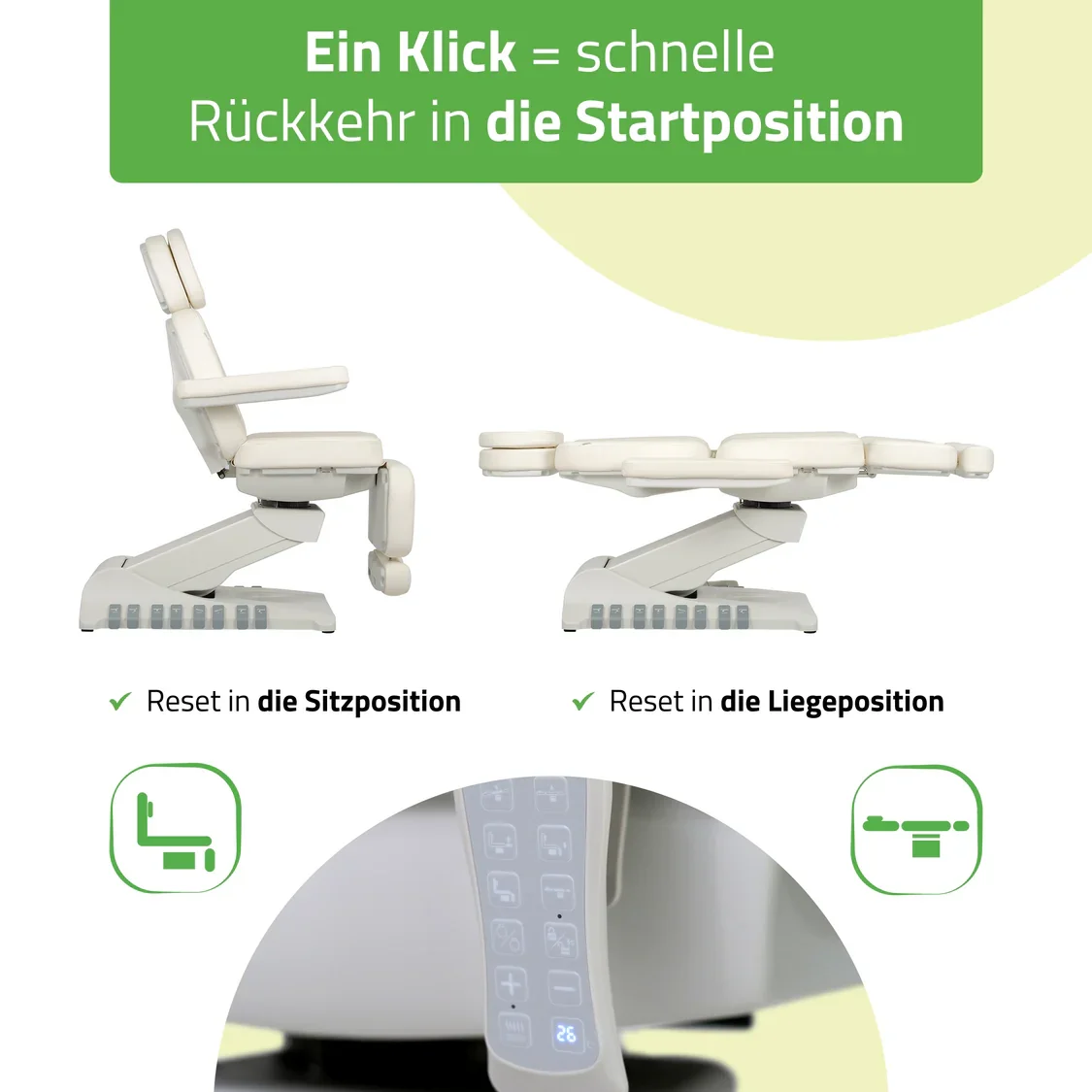 Kosmetikstuhl elektrisch Luxoria PRO5 - Multi - elektrische Kosmetikliege