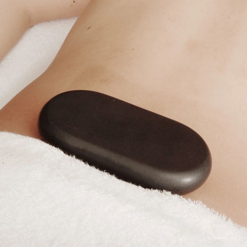Hot Stone Set - 60 Massagesteine mit Bambusbox