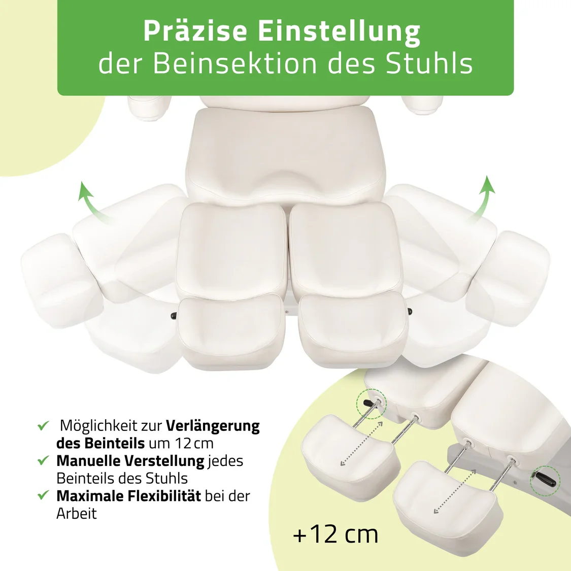 Kosmetikliege elektrisch ELARA PRO 6P - multifunktionaler Kosmetikstuhl