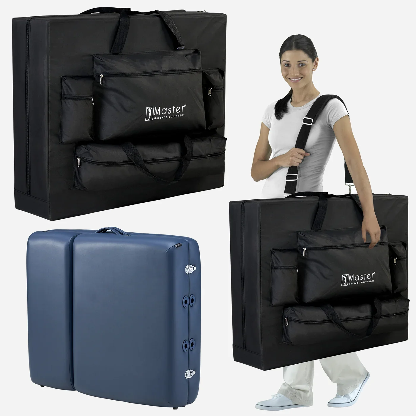 Coronado Salon Portable Massage Table – 76 cm with Adjustable Backrest