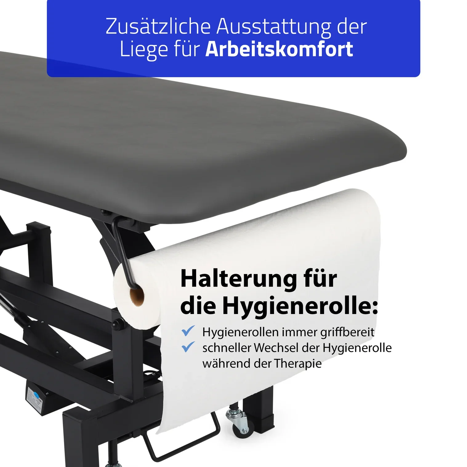 Elektrische Behandlungsliege FORTIS 4 ERGO plus - 4 Zonen - mit Hand- und Fußsteuerung