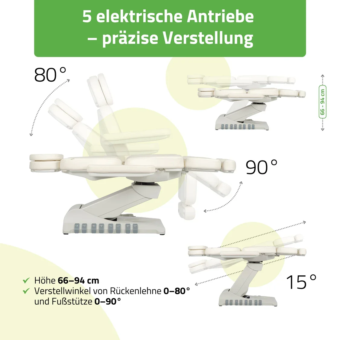 Kosmetikstuhl elektrisch Luxoria PRO5 - Multi - elektrische Kosmetikliege