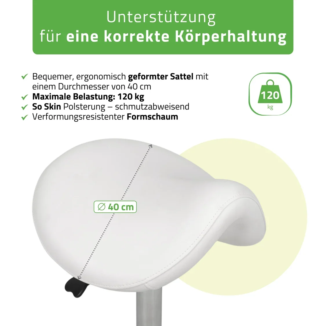 HABYS ALMA Ergo Sattelhocker | höhenverstellbar 55–75 cm