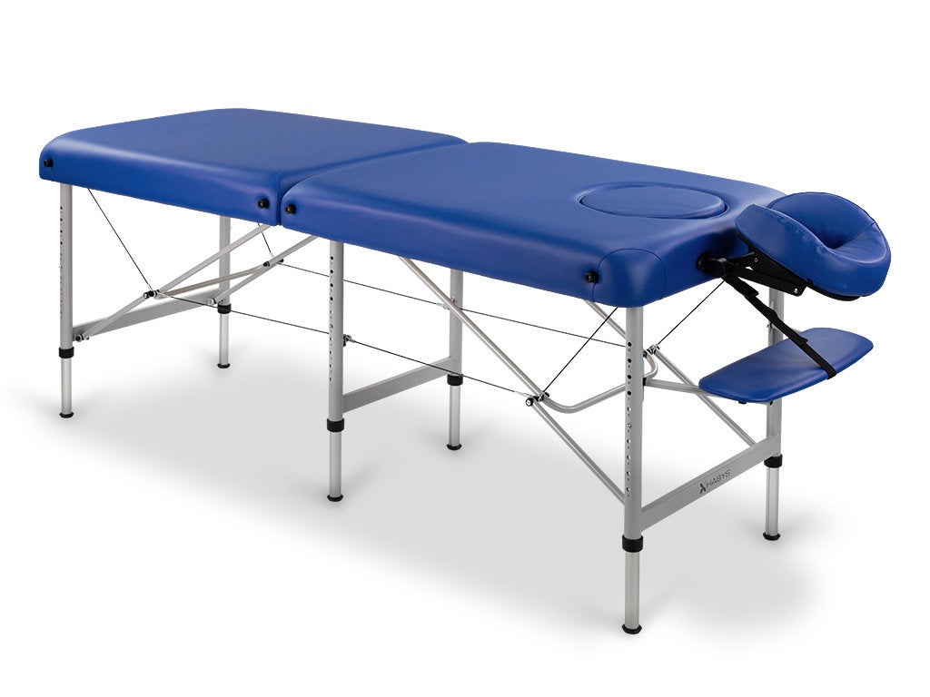 Massageliege-klappbar-mit-Gesichtsausschnitt-Medmal optional mit Gesichtsausschnitt (Füllpolster & Polsterkragen)