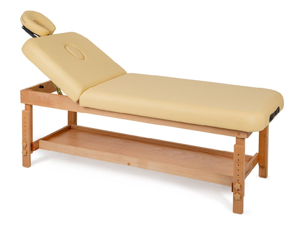 Holz-Liege-Behandliege-Alexa ALEXA Economy - stationäre Massageliege mit Rückenteil
