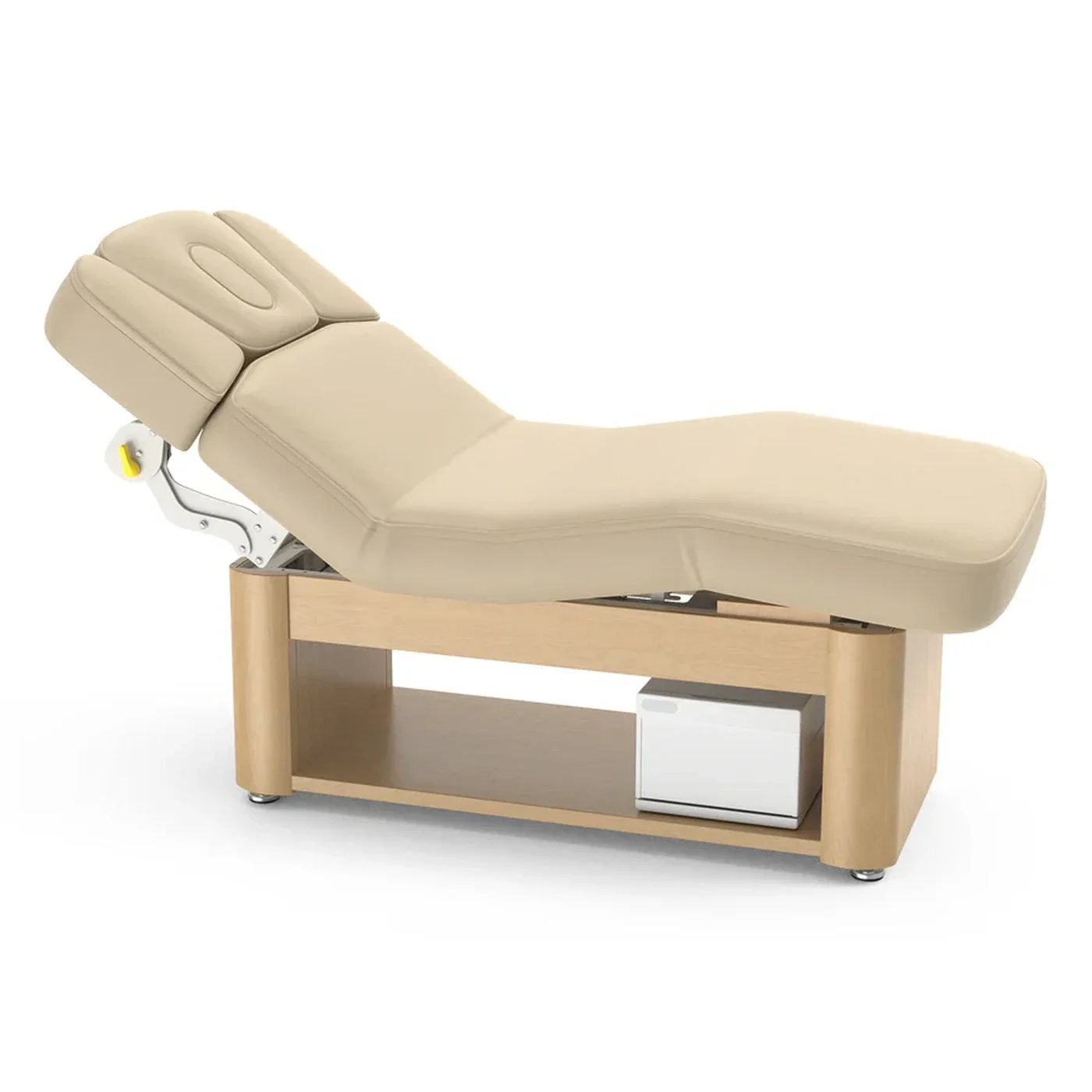 Master Massage Yosemite Electric Spa Bed | 4-Leg Lifting Treatment Couch with Storage Shelf