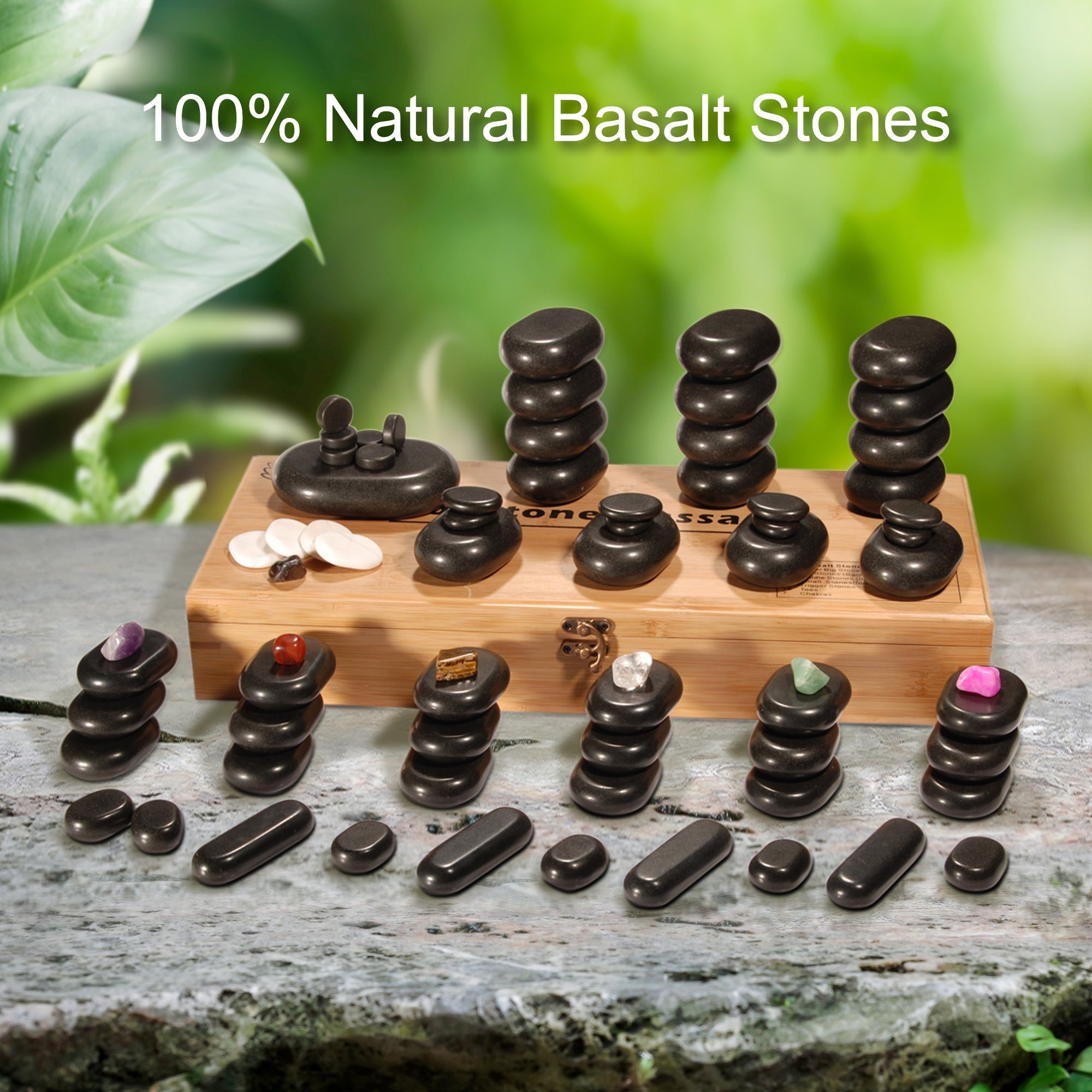 Hot Stones Luxury Set - 70 massage stones