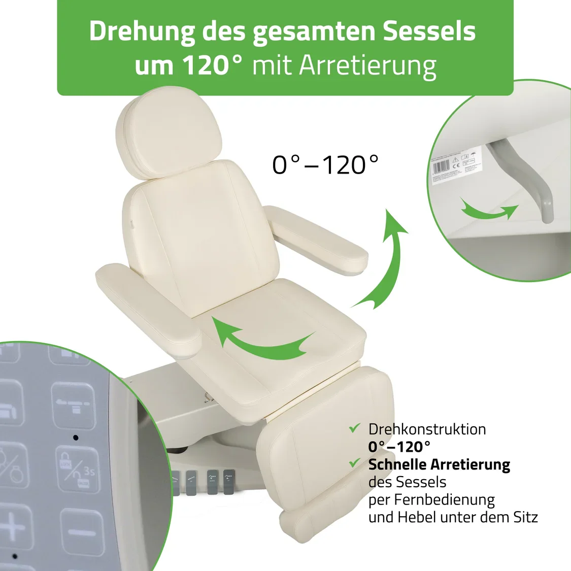Kosmetikstuhl elektrisch Luxoria PRO5 - Multi - elektrische Kosmetikliege