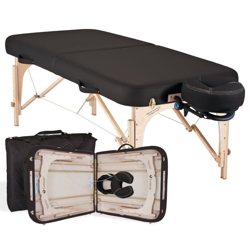 Klappbare Massageliege Earthlite New Spirit - BLACK Massageliege klappbar Earthlite New Spirit - Schwarz