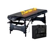 Heated portable massage table with integrated Therma-Top heating