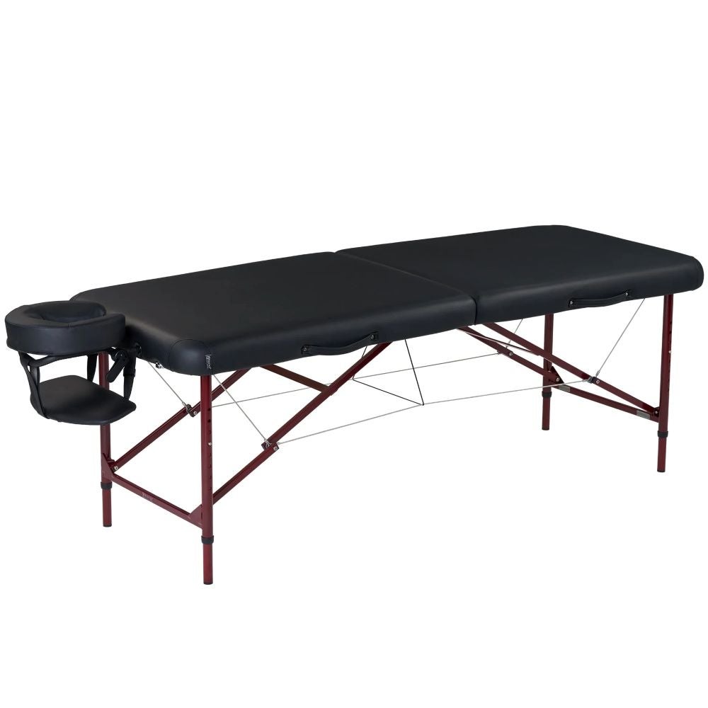 Klappbare Massageliege mit Alumiumgestell Schwarze Massageliege besonders leicht