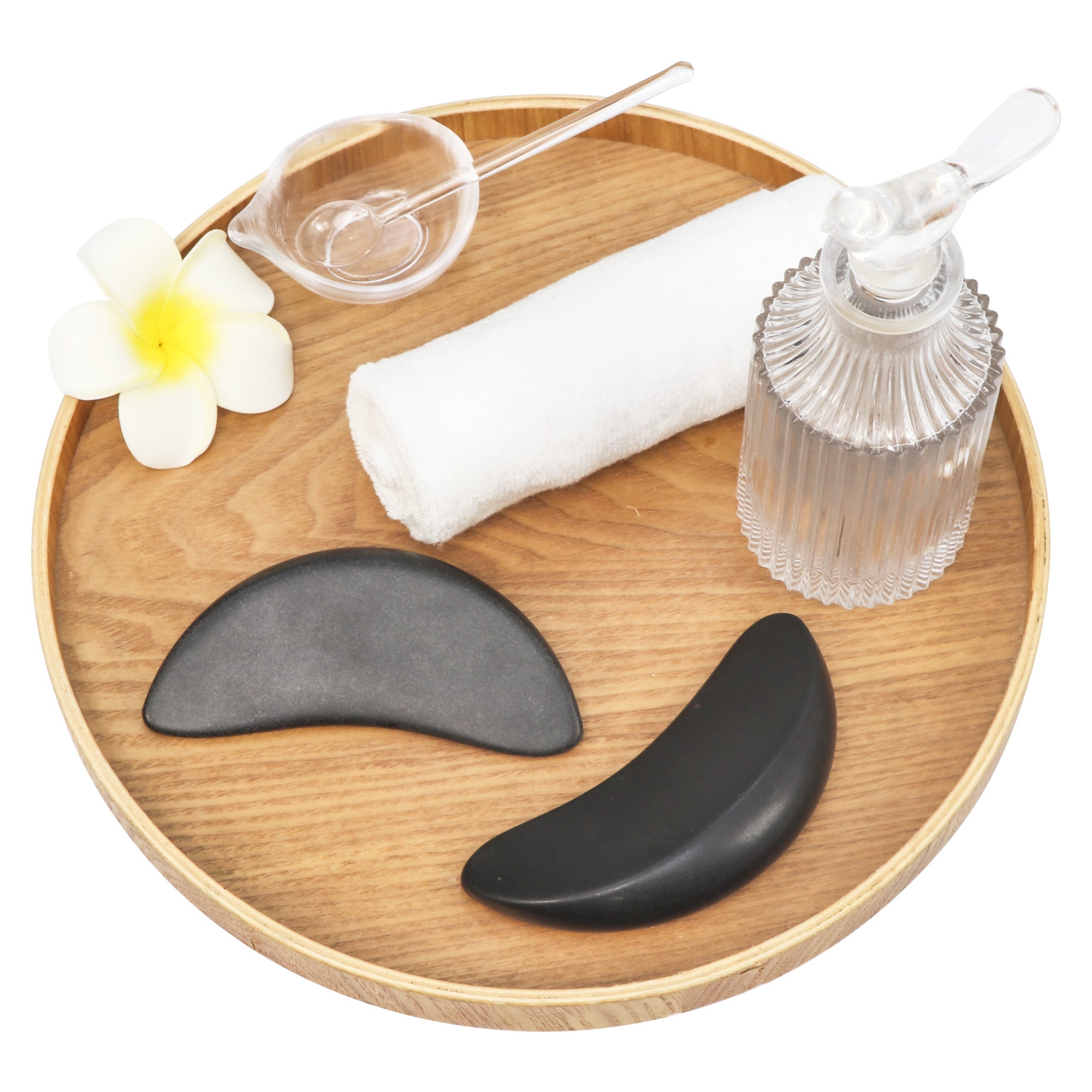 Crescent Basalt Stone | Massage stone (2 pieces)