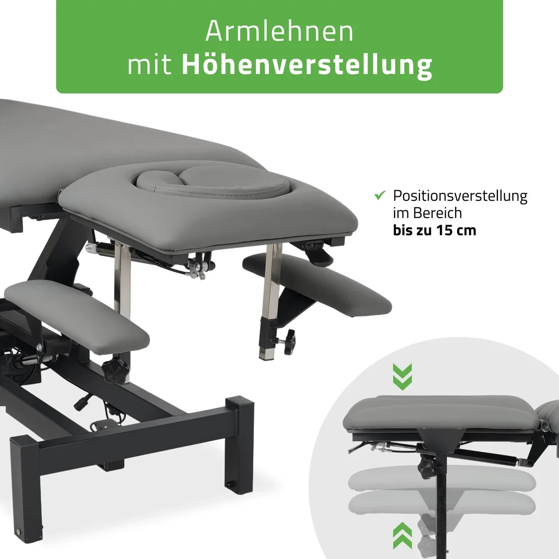 Elektrische Therapieliege FORTIS 5 ERGO plus | 5 Segmente | Hand- & Fußsteuerung
