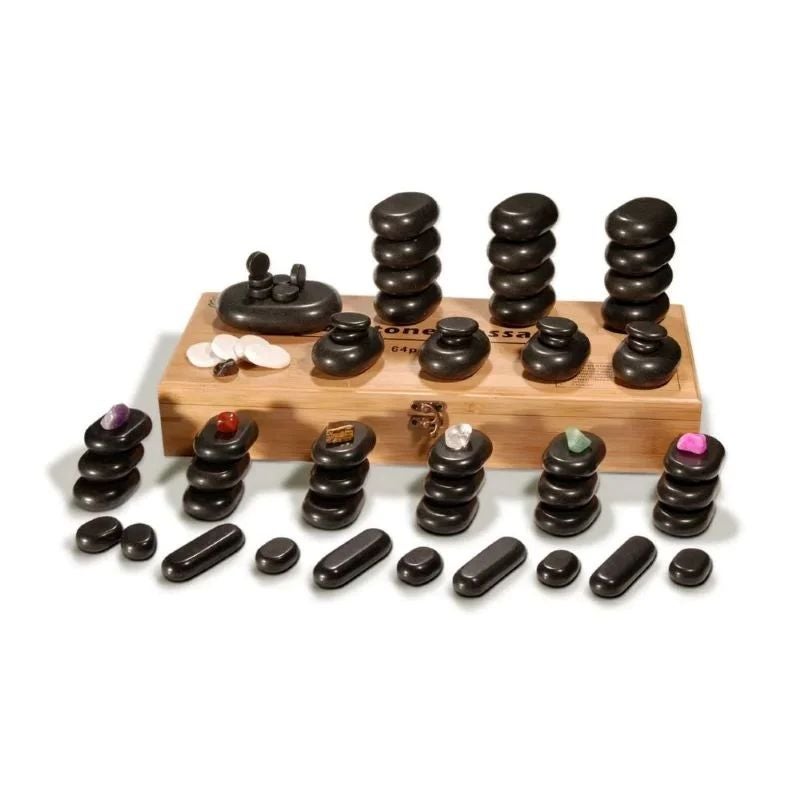 Hot Stone Set - 70 Massagesteine | Luxus-Set